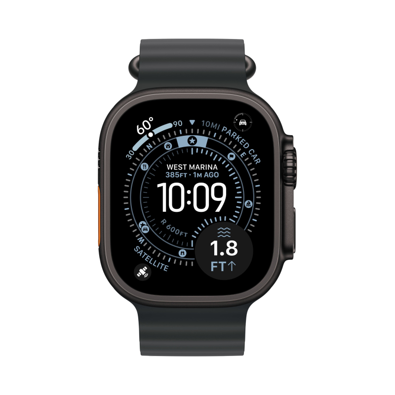 Смарт-часы Apple Watch Ultra 3, 49 мм, Black Titanium, Ocean Band Black Смарт-часы Apple Watch Ultra 3, 49 мм, Black Titanium, Ocean Band Black