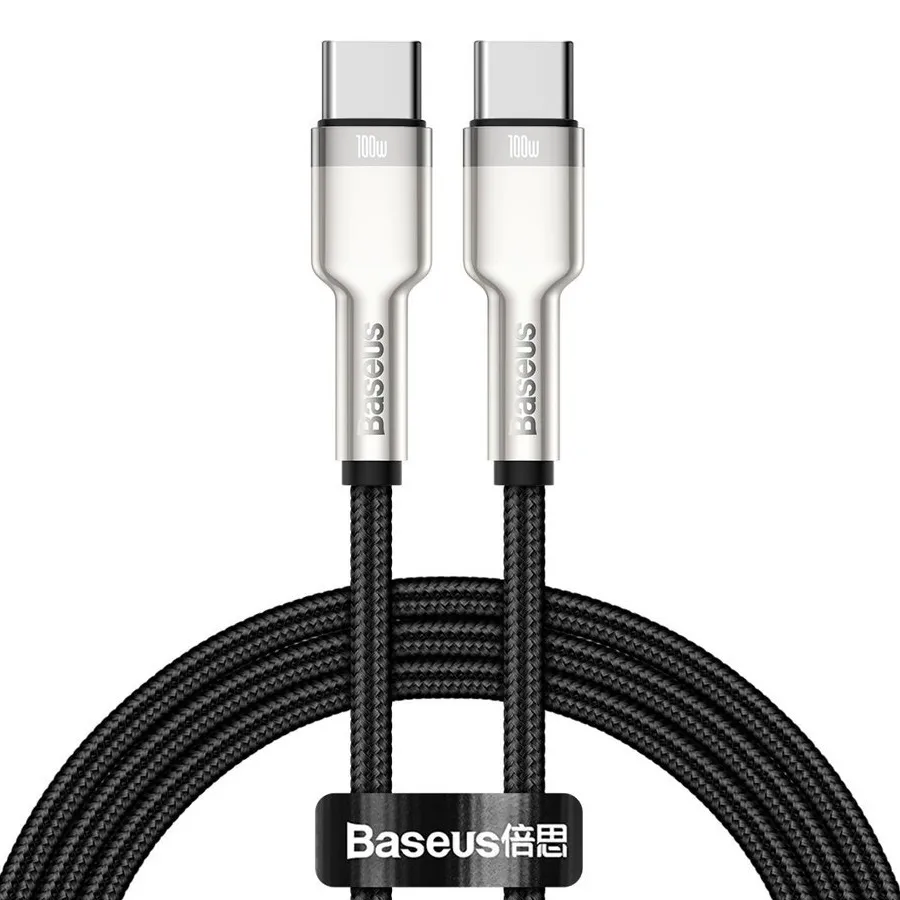 Кабель Baseus Cafule Series Metal Type-C to Type-C 100W 2м Черный