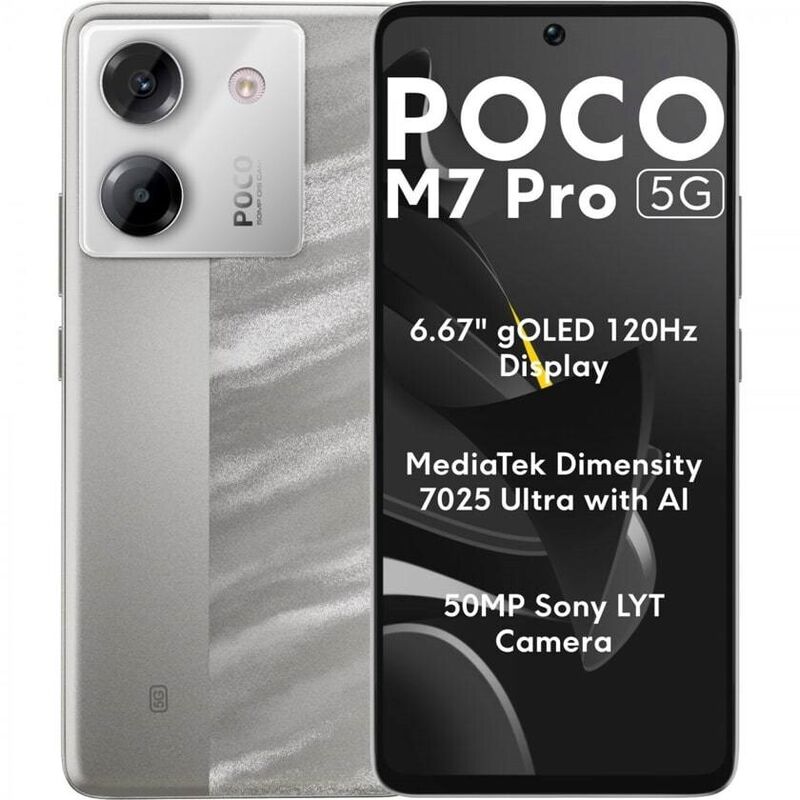 Смартфон Xiaomi Poco M7 Pro | 8/256 ГБ (Серебристый | Silver) Смартфон Xiaomi Poco M7 Pro | 8/256 ГБ (Серебристый | Silver)
