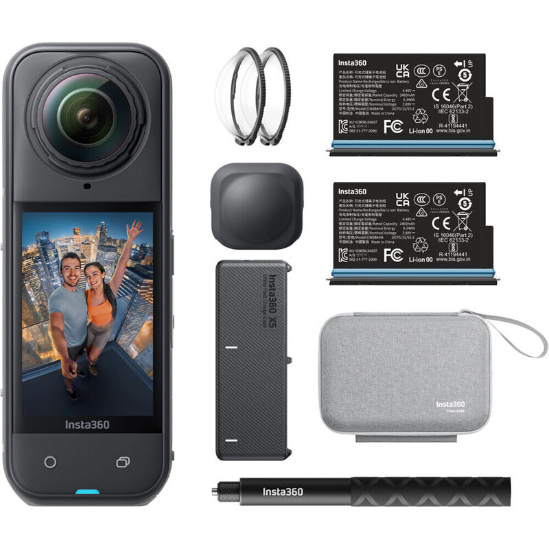 Экшн-камера Insta360 X5 Essentials Bundle, 360° 8К, 72 МП