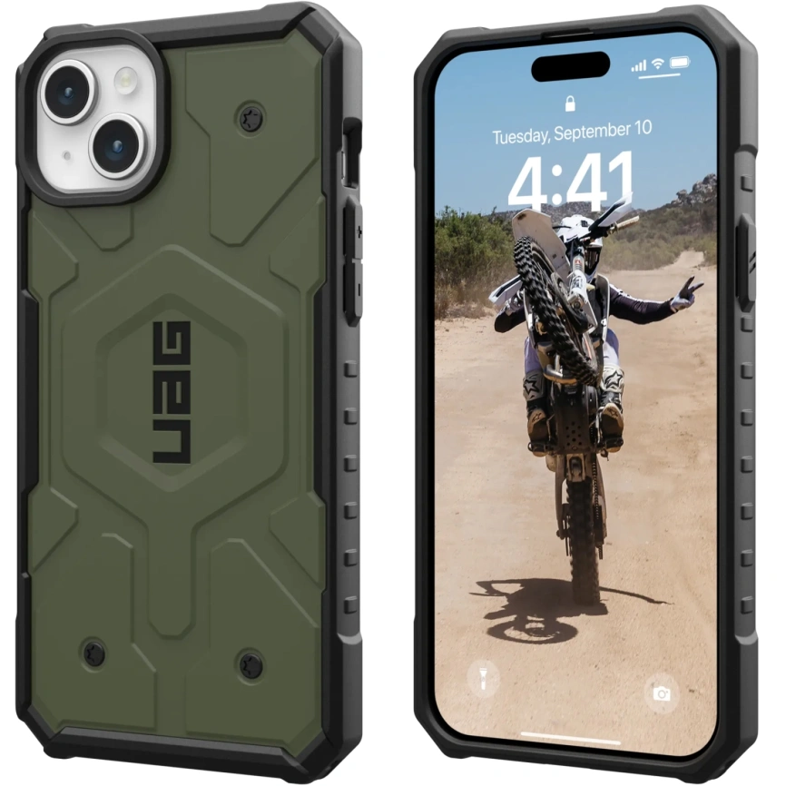 Чехол с поддержкой MAGSAFE Uag Pathfinder для iPhone 15 Plus, цвет Оливковый