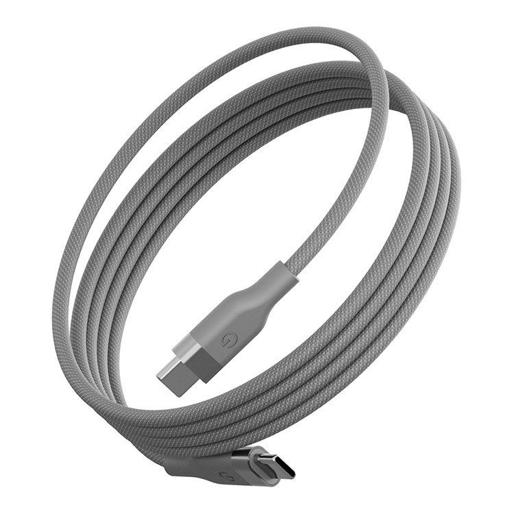 Кабель Energea HELIX USB-C to USB-C 100W 480 Mbps Magnetic Natural Titanium 1.5 м
