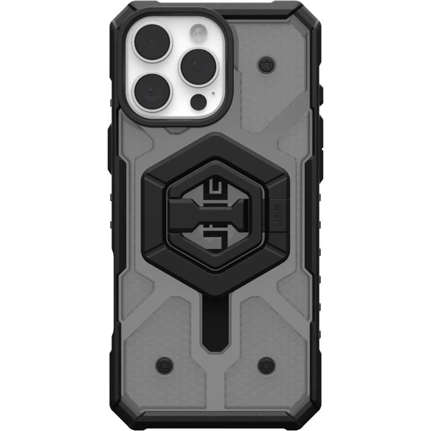 Чехол UAG MagSafe Pathfinder Clear для iPhone 16 Pro Max тонированный с подставкой