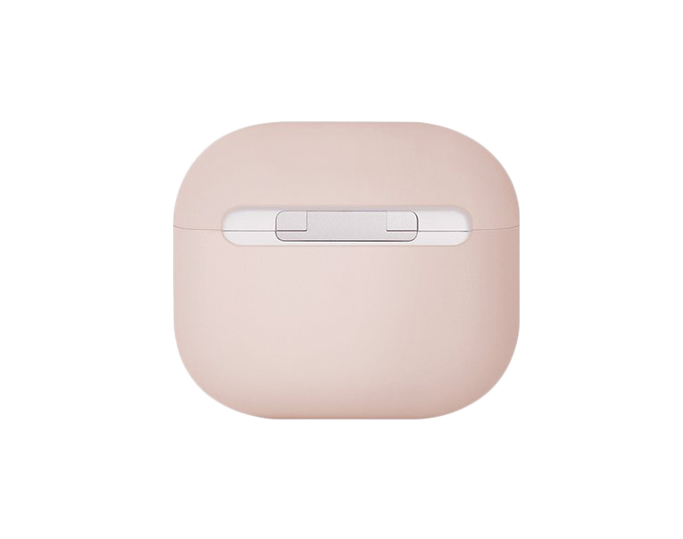 Чехол с карабином Uniq Lino Liquid Silicone для AirPods 3 Розовый