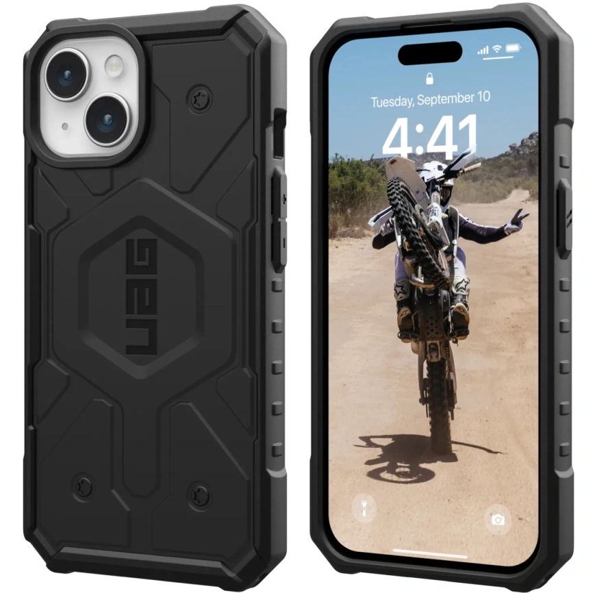 Чехол с поддержкой MAGSAFE Uag Pathfinder для iPhone 15 Plus, цвет Черный