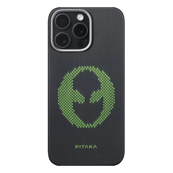 Чехол PITAKA Aries Tactile Woven Case для iPhone 16 Pro Max, принт Alien Чехол PITAKA Aries Tactile Woven Case для iPhone 16 Pro Max, принт Alien
