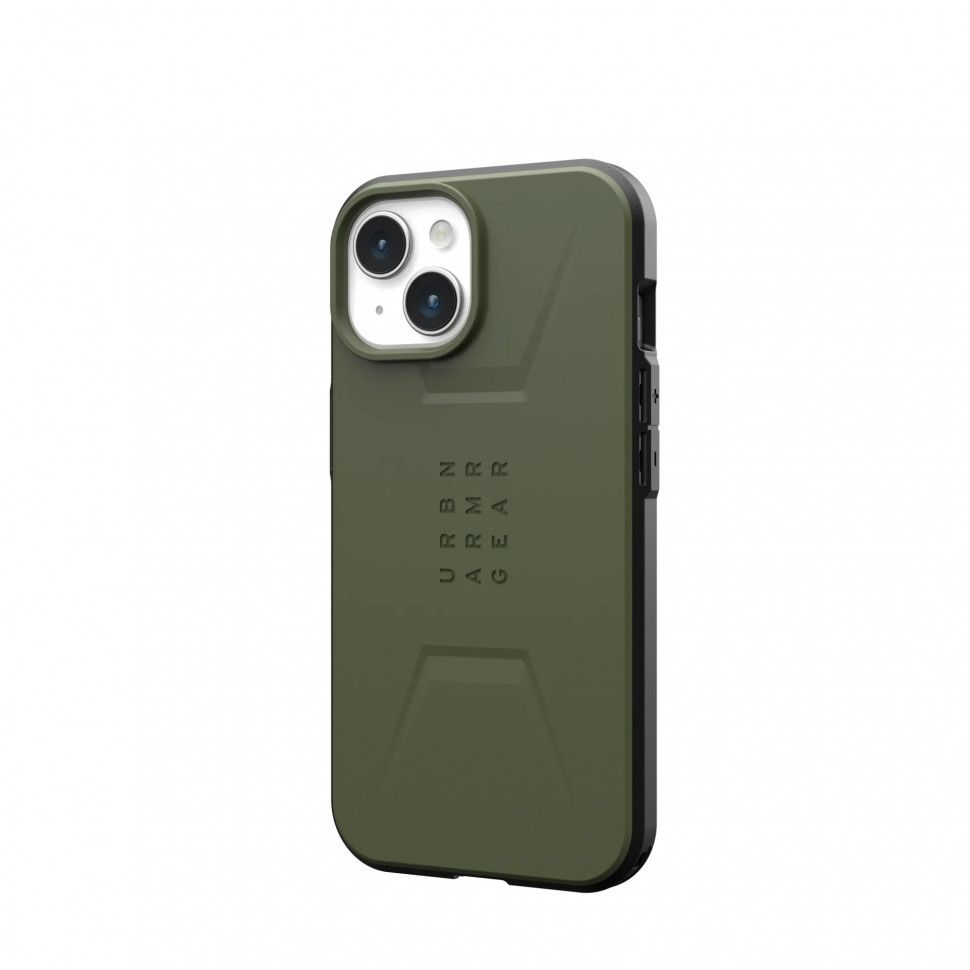 Чехол UAG с поддержкой MagSafe Civilian для iPhone 15 Plus, цвет Оливковый