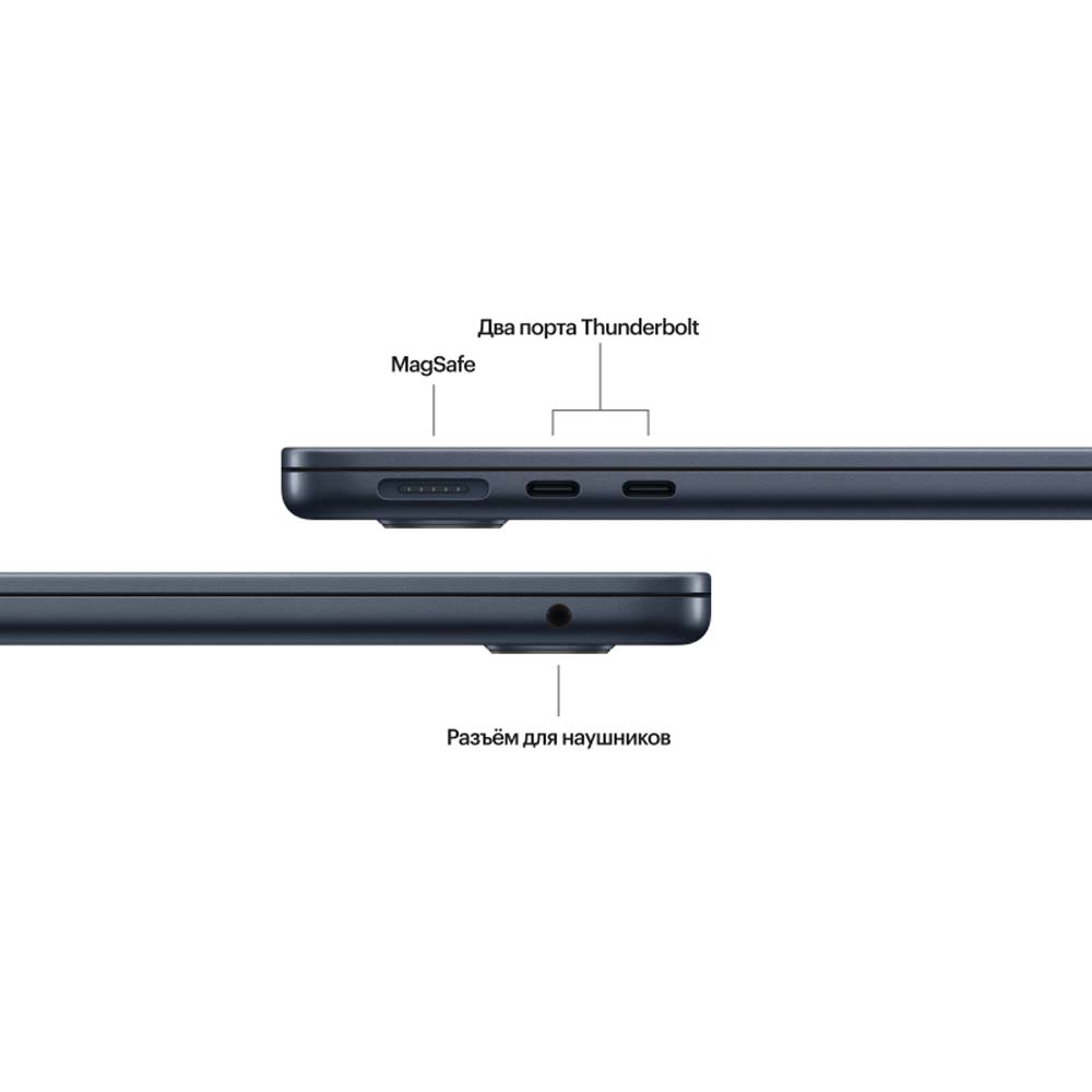 Ноутбук MacBook Air 13" M3 (2024) 8C CPU/8C GPU, 16 ГБ RAM, 256 ГБ SSD, Midnight Black