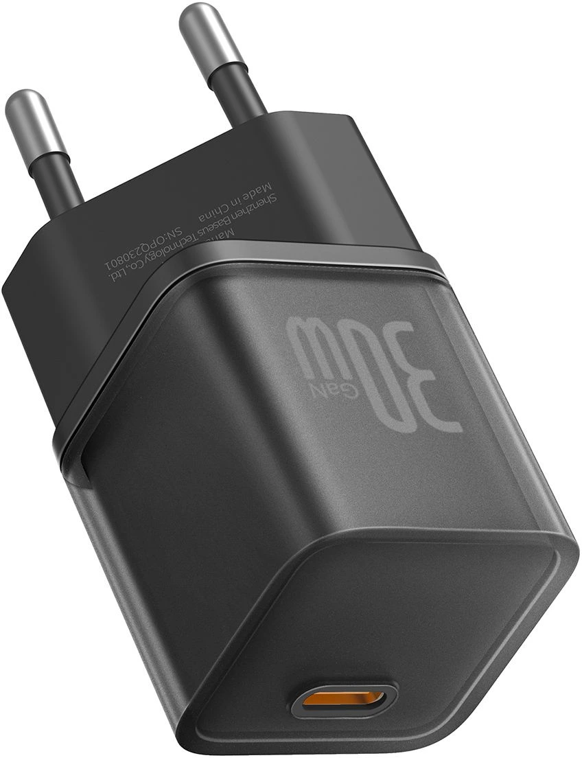 Сетевое зарядное устройство Baseus GaN5S 1C 30 Вт Черный