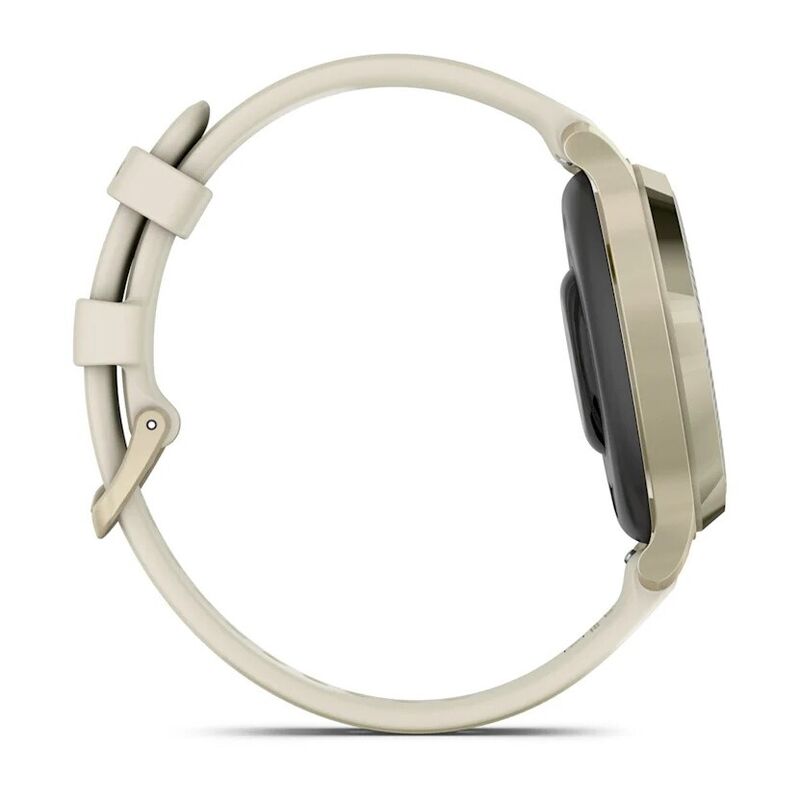Смарт-часы Garmin Lily 2 Active - 38 mm, Золотисто-лунный безель, бежевый силиконовый ремешок