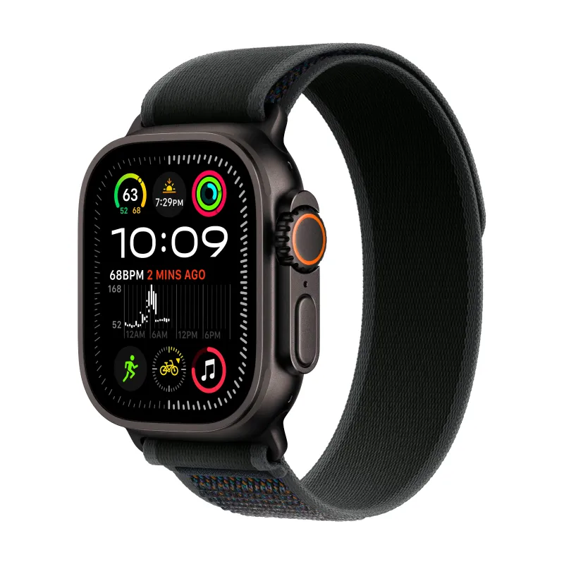Смарт-часы Apple Watch Ultra 2 (2024) GPS + Cellular - 49 mm Black Titanium case | ремешок Trail Loop | цвет Черный (S/M)