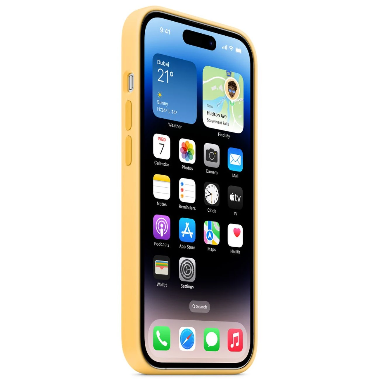 Чехол iPhone 14 Pro Silicone MagSafe, Желтый MPTM3