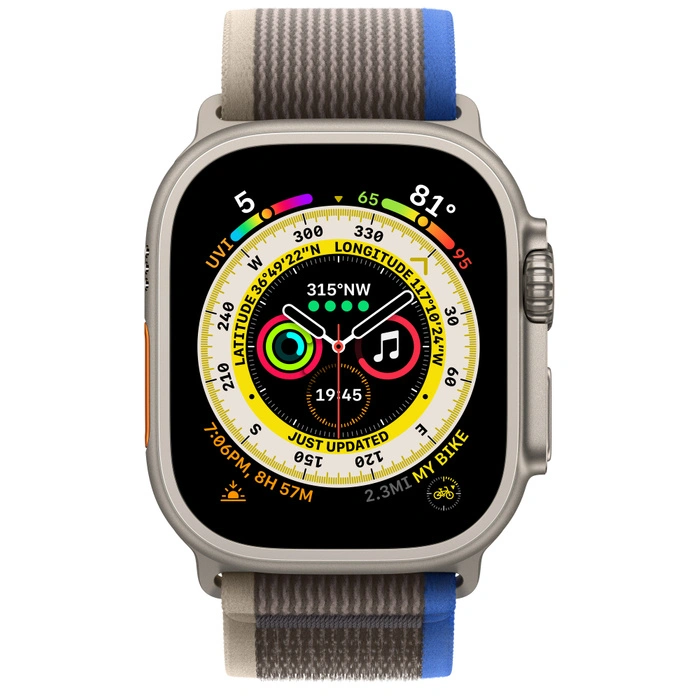 Смарт-часы Apple Watch Ultra - 49 mm корпус из титана | ремешок Trail Loop | Blue/Gray, M/L
