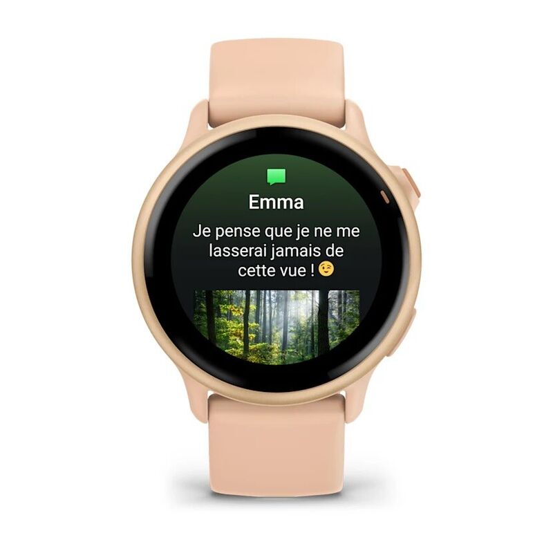 Смарт-часы Garmin Vivoactive 6 - 42 mm, Нежно-розовый, нежно-розовый силиконовый ремешок