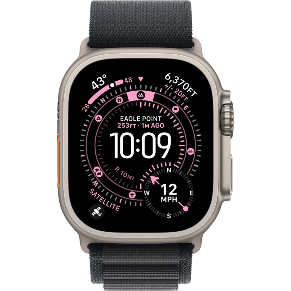 Смарт-часы Apple Watch Ultra 3 - 49 mm Natural Titanium case | ремешок Alpine Loop | Black, M