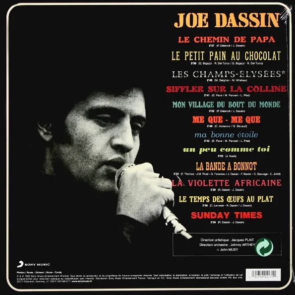 Виниловая пластинка DASSIN JOE - Les Champs-Elysees