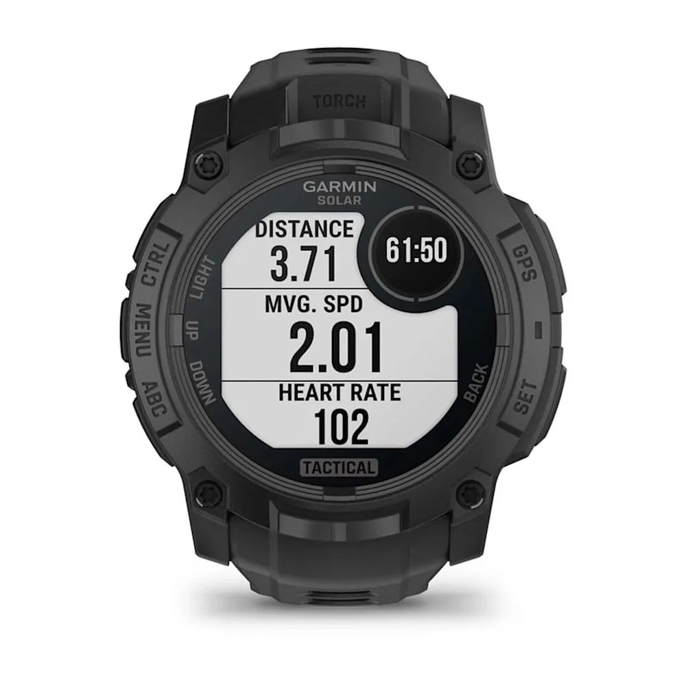 Смарт-часы Garmin Instinct 3 Tactical Edition - 50 mm, Solar, Черный, черный ремешок