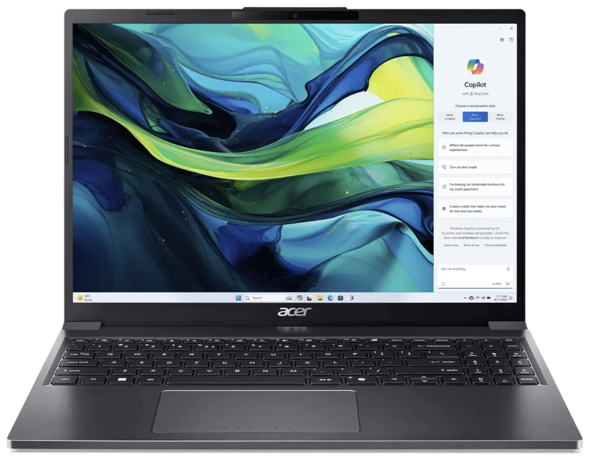 Ноутбук Acer Aspire Go 15 AG15-51P-510U (Intel Core i5-1334U 16 ГБ/512 ГБ SSD)