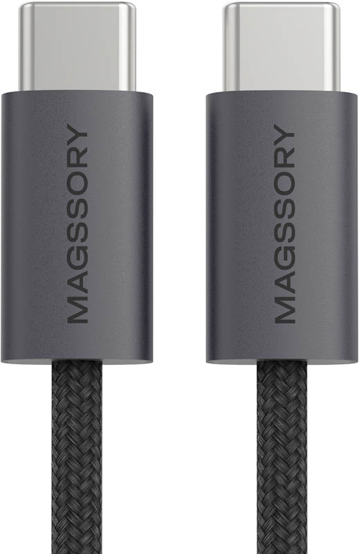 Кабель Magssory Line C 60W USB-C, 2,4 м, Темно-серый