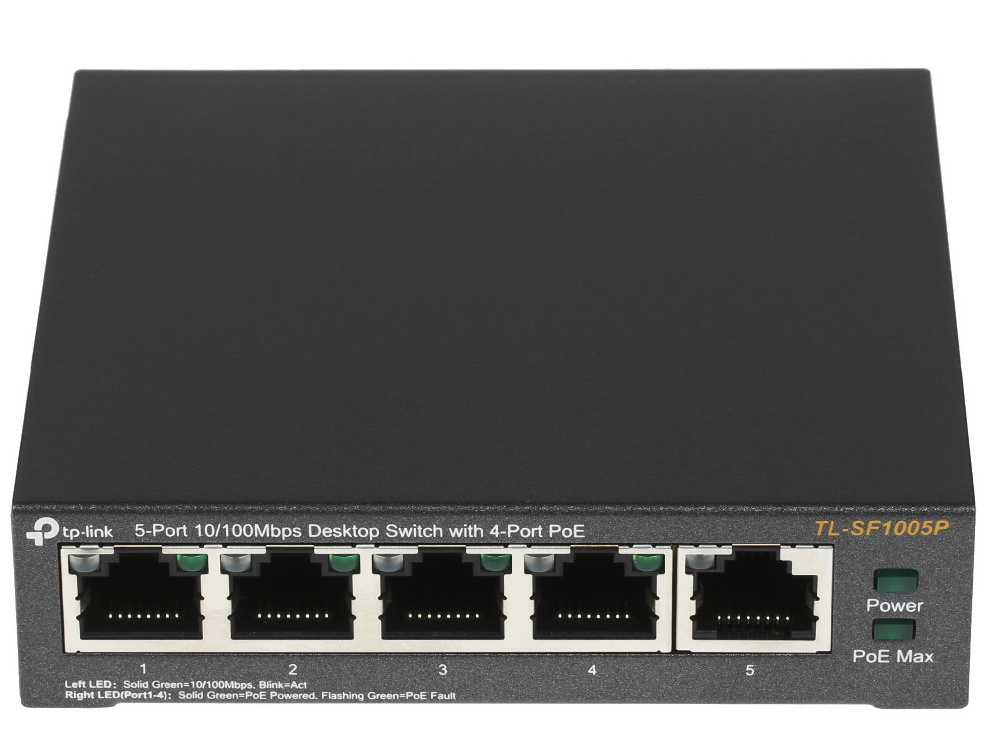 Коммутатор TP-Link TL-SF1005P, 5 портов 4xPoE, 10/100 Мбит/с, неуправляемый