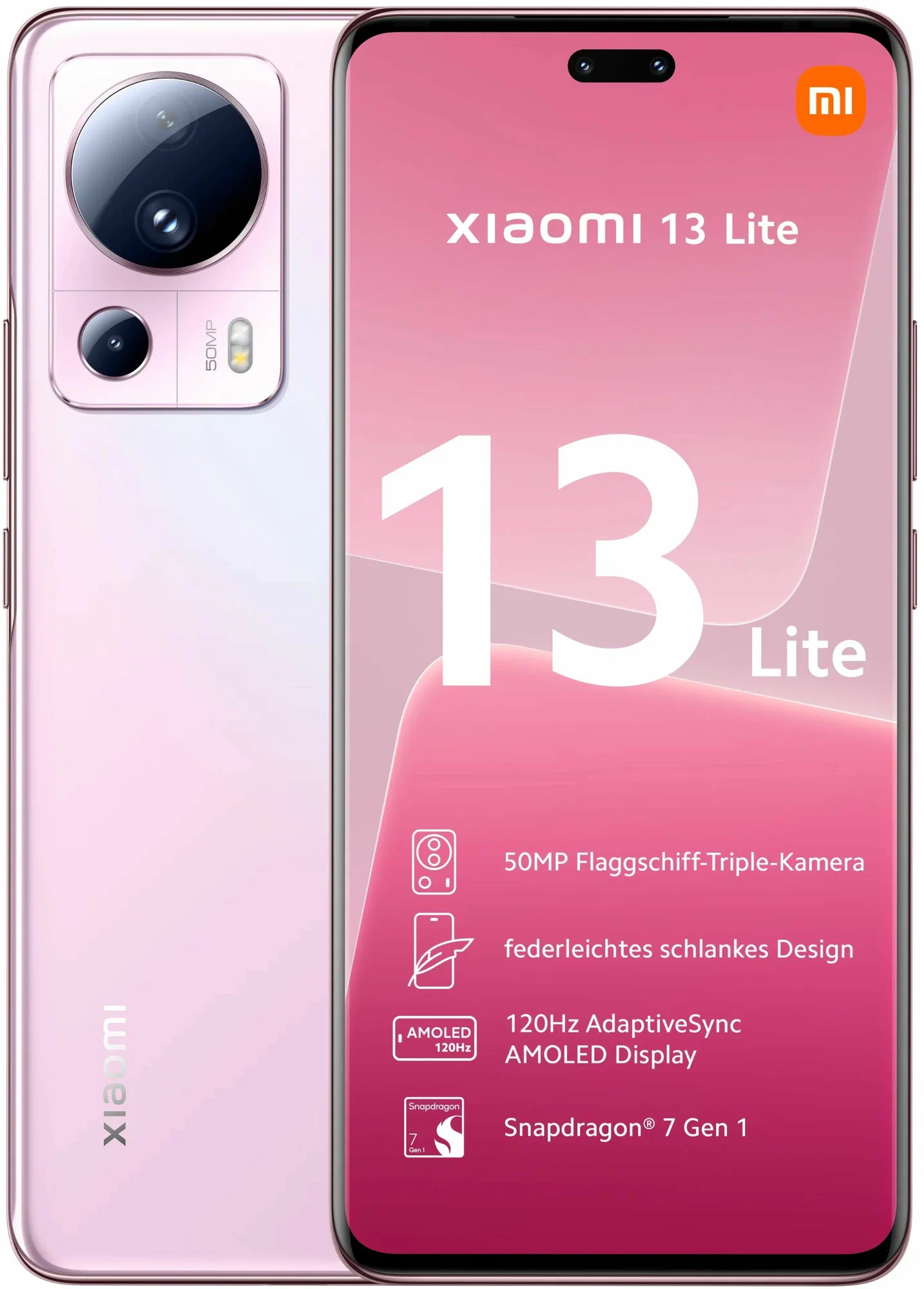 Смартфон Xiaomi 13 Lite | 8/256 ГБ Ростест (EAC) Розовый Смартфон Xiaomi 13 Lite | 8/256 ГБ Ростест (EAC) Розовый