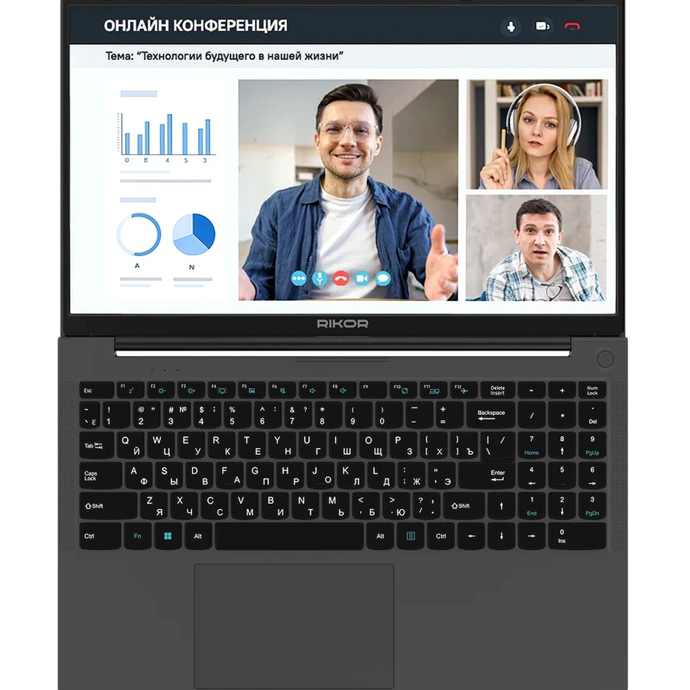 Ноутбук Rikor ARZ 103.1 15 EBF876F5 (15.6", AMD Ryzen 5 5560U, 16 ГБ, 512 ГБ SSD) темно-серый