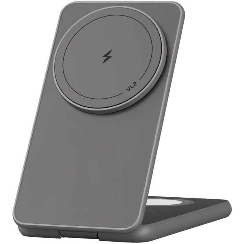 Беспроводное зарядное устройство VLP Alum Power Pro для Apple натуральный титан