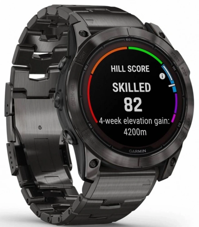 Смарт-часы Garmin Fenix 7X Pro Sapphire Solar Edition - 51 mm, Титановый, угольно-серый безель с DLC-покрытием, титановый браслет