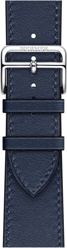 Смарт-часы Apple Watch S10 Hermes - 42 mm браслет Leather Single Tour Etoupe, (Bleu de France | синий)