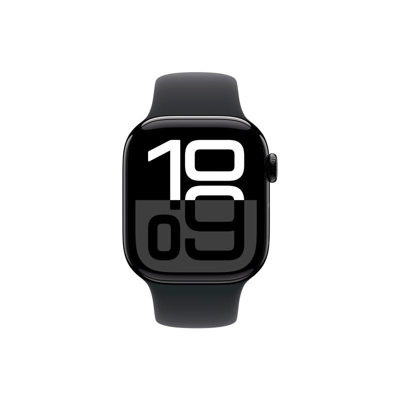 Смарт-часы Apple Watch S10 - 42 mm корпус из алюминия, ремешок Sport band, Черный S/M