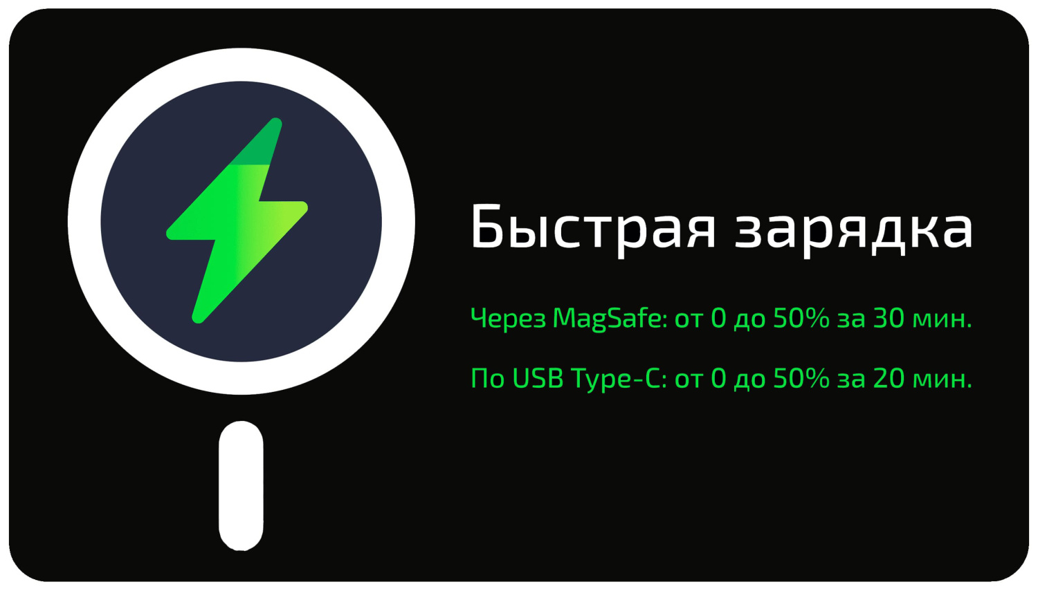 быстрая зарядка iphone 17