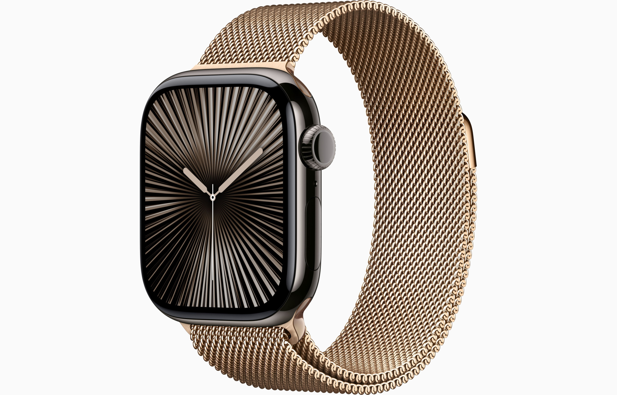 Смарт-часы Apple Watch Series 10 Титановый корпус 46 мм, цвет Gold, Milanese Loop, S/M Смарт-часы Apple Watch Series 10 Титановый корпус 46 мм, цвет Gold, Milanese Loop, S/M