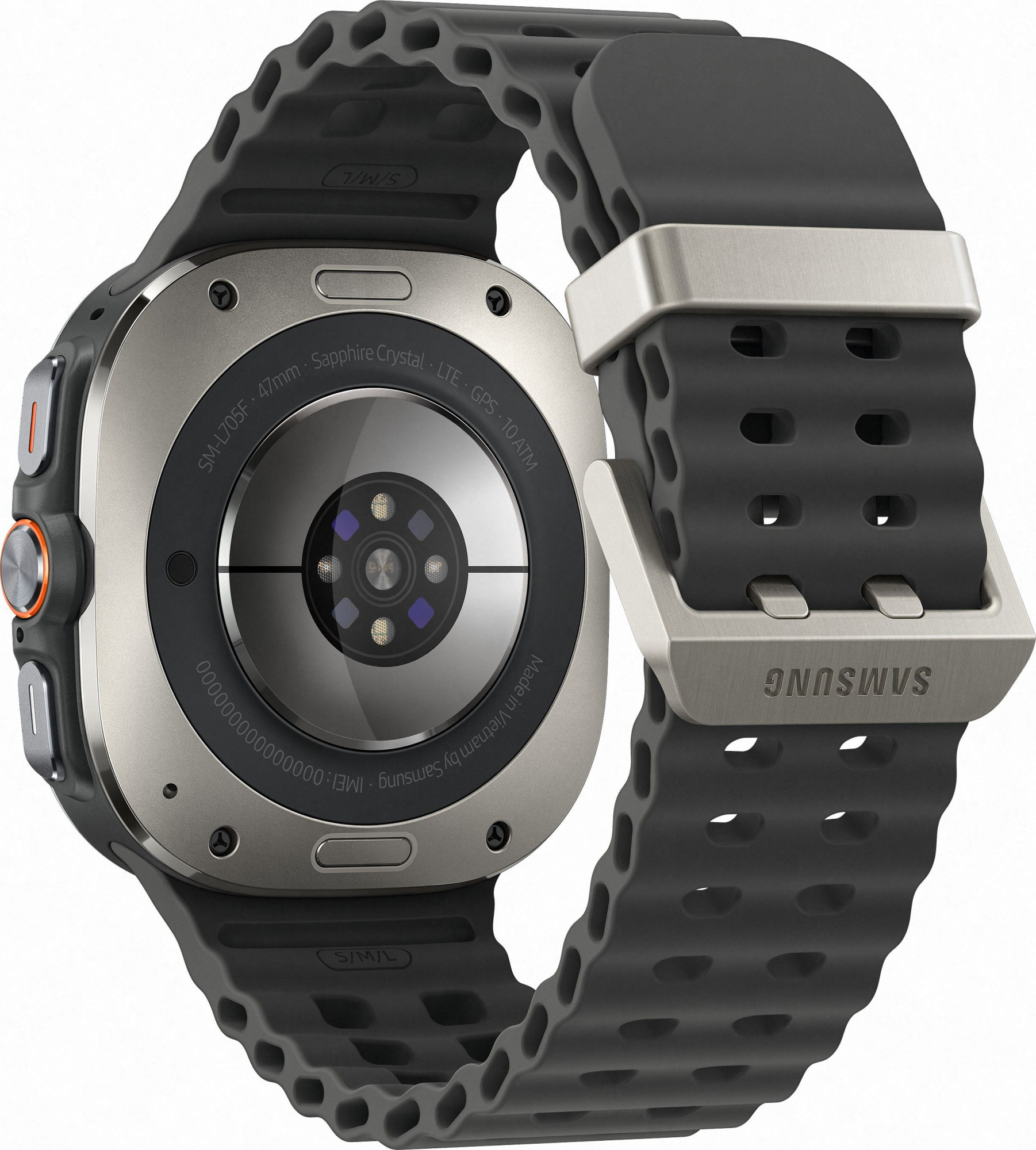 Смарт-часы Samsung Galaxy Watch Ultra (2024) - 47 mm (SM-L705) Titanium Silver (черный ремешок)